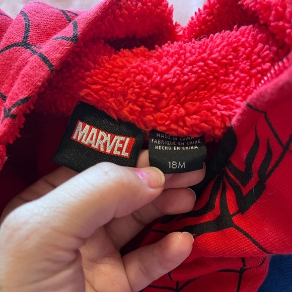 Toddler Marvel Spiderman Hooded Sweatshirt - Picture 5 of 5